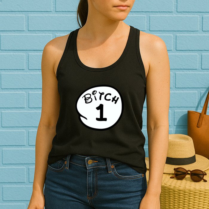 Personalize Bitch 1 2 3 4 5 Custom Number Womens Tank Top