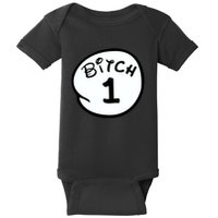 Personalize Bitch 1 2 3 4 5 Custom Number Baby Bodysuit