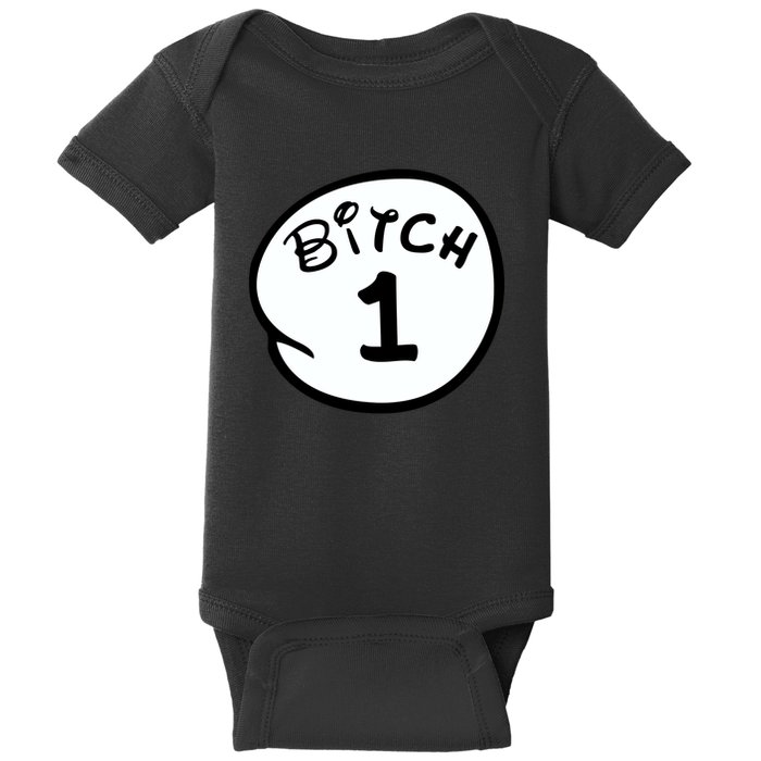 Personalize Bitch 1 2 3 4 5 Custom Number Baby Bodysuit