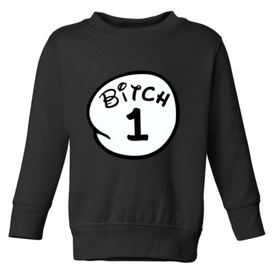 Personalize Bitch 1 2 3 4 5 Custom Number Toddler Sweatshirt