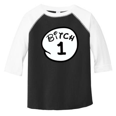 Personalize Bitch 1 2 3 4 5 Custom Number Toddler Fine Jersey T-Shirt