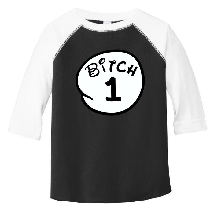 Personalize Bitch 1 2 3 4 5 Custom Number Toddler Fine Jersey T-Shirt