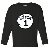 Personalize Bitch 1 2 3 4 5 Custom Number Toddler Long Sleeve Shirt