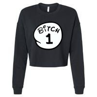 Personalize Bitch 1 2 3 4 5 Custom Number Cropped Pullover Crew