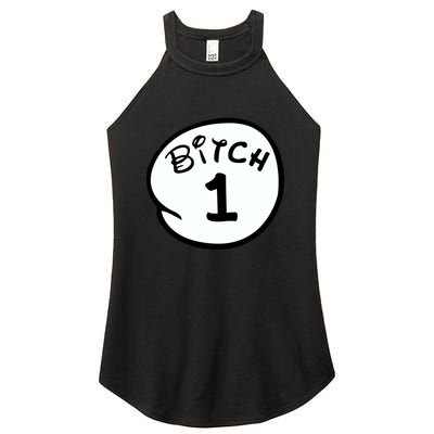 Personalize Bitch 1 2 3 4 5 Custom Number Women's Perfect Tri Rocker Tank