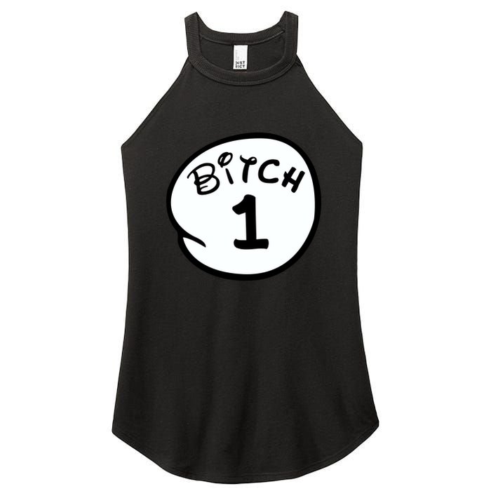 Personalize Bitch 1 2 3 4 5 Custom Number Women's Perfect Tri Rocker Tank