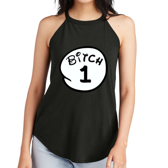 Personalize Bitch 1 2 3 4 5 Custom Number Women's Perfect Tri Rocker Tank