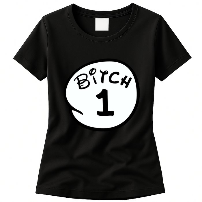 Personalize Bitch 1 2 3 4 5 Custom Number Womens T-Shirt