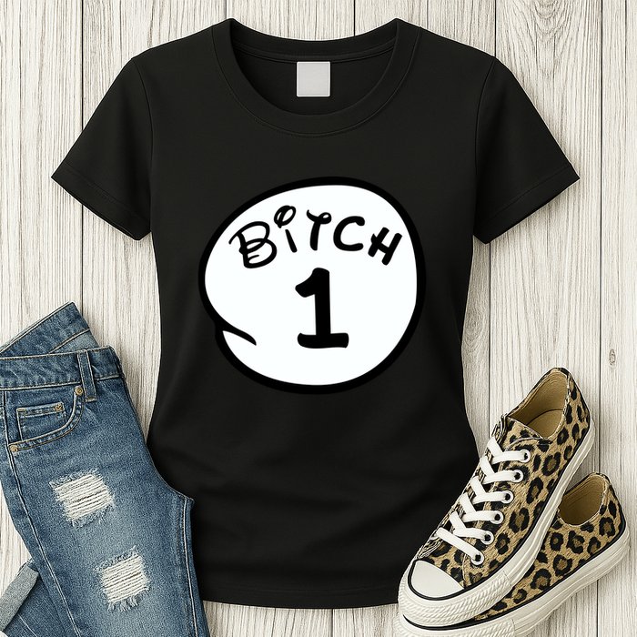 Personalize Bitch 1 2 3 4 5 Custom Number Womens T-Shirt