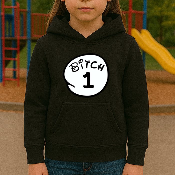 Personalize Bitch 1 2 3 4 5 Custom Number Kids Hoodie