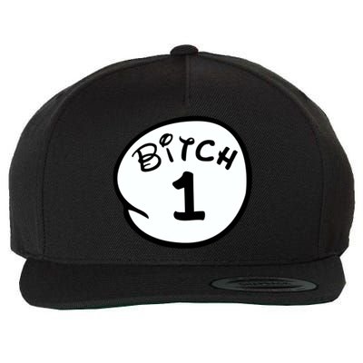 Personalize Bitch 1 2 3 4 5 Custom Number Wool Snapback Cap