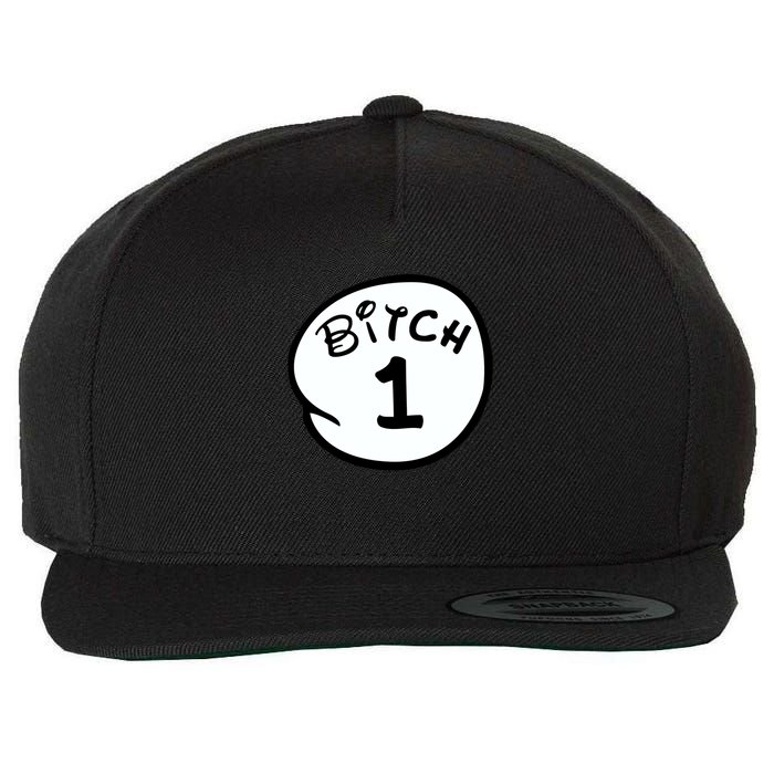 Personalize Bitch 1 2 3 4 5 Custom Number Wool Snapback Cap
