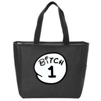 Personalize Bitch 1 2 3 4 5 Custom Number Zip Tote Bag
