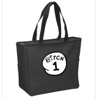 Personalize Bitch 1 2 3 4 5 Custom Number Zip Tote Bag