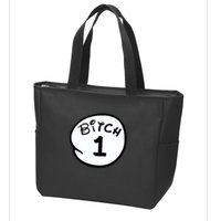 Personalize Bitch 1 2 3 4 5 Custom Number Zip Tote Bag