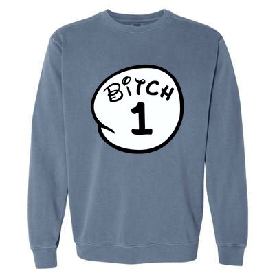 Personalize Bitch 1 2 3 4 5 Custom Number Garment-Dyed Sweatshirt