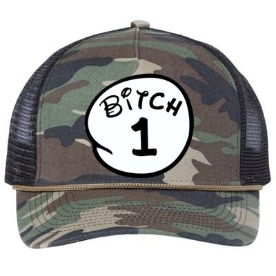 Personalize Bitch 1 2 3 4 5 Custom Number Retro Rope Trucker Hat Cap