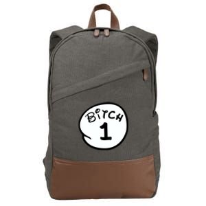 Personalize Bitch 1 2 3 4 5 Custom Number Cotton Canvas Backpack