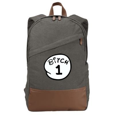 Personalize Bitch 1 2 3 4 5 Custom Number Cotton Canvas Backpack