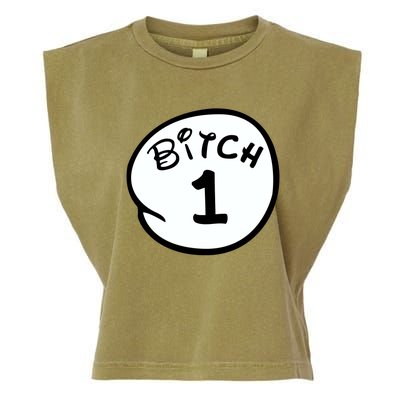 Personalize Bitch 1 2 3 4 5 Custom Number Garment-Dyed Women's Muscle Tee