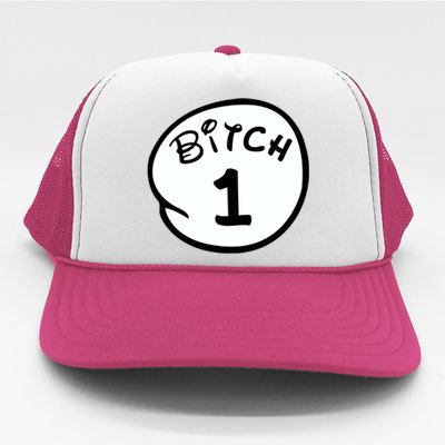 Personalize Bitch 1 2 3 4 5 Custom Number Trucker Hat