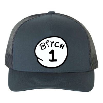 Personalize Bitch 1 2 3 4 5 Custom Number Yupoong Adult 5-Panel Trucker Hat