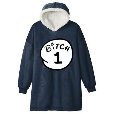 Personalize Bitch 1 2 3 4 5 Custom Number Hooded Wearable Blanket