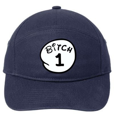 Personalize Bitch 1 2 3 4 5 Custom Number 7-Panel Snapback Hat