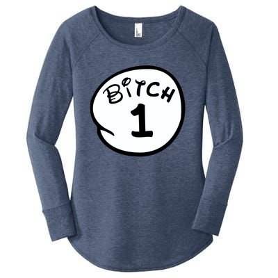 Personalize Bitch 1 2 3 4 5 Custom Number Women's Perfect Tri Tunic Long Sleeve Shirt