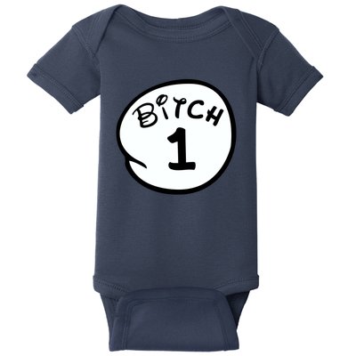 Personalize Bitch 1 2 3 4 5 Custom Number Baby Bodysuit