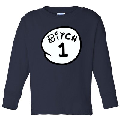 Personalize Bitch 1 2 3 4 5 Custom Number Toddler Long Sleeve Shirt