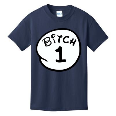 Personalize Bitch 1 2 3 4 5 Custom Number Kids T-Shirt