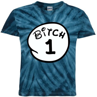 Personalize Bitch 1 2 3 4 5 Custom Number Kids Tie-Dye T-Shirt