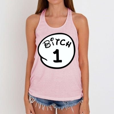 Personalize Bitch 1 2 3 4 5 Custom Number Women's Knotted Racerback Tank