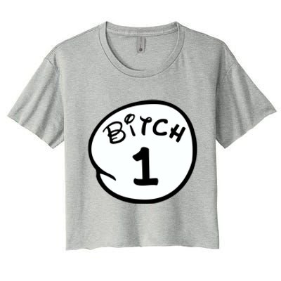 Personalize Bitch 1 2 3 4 5 Custom Number Women's Crop Top Tee