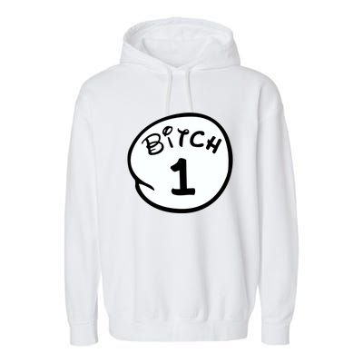 Personalize Bitch 1 2 3 4 5 Custom Number Garment-Dyed Fleece Hoodie