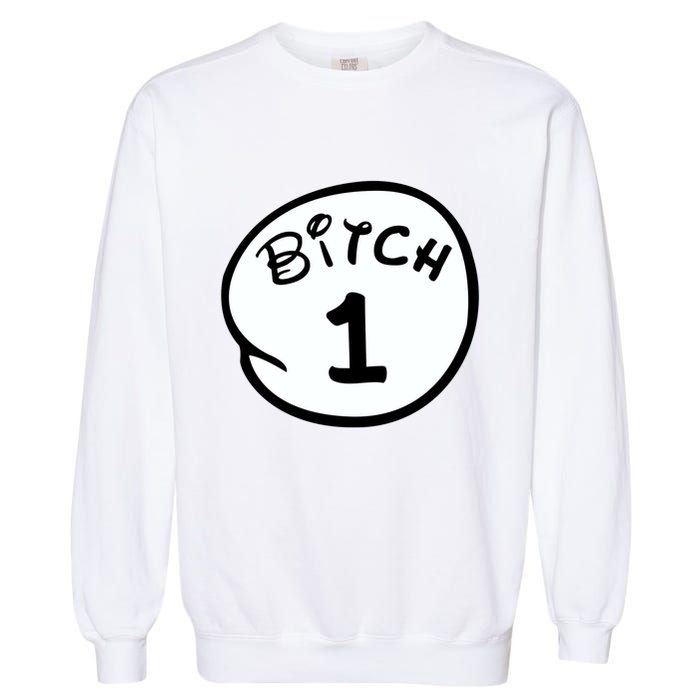 Personalize Bitch 1 2 3 4 5 Custom Number Garment-Dyed Sweatshirt