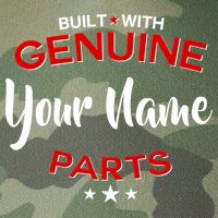 Personalize Built With Genuine Parts Custom Name Legacy Tie Dye Trucker Hat