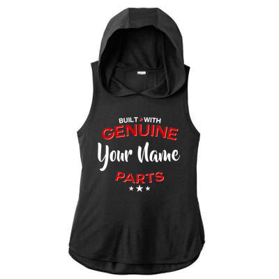 Personalize Built With Genuine Parts Custom Name Ladies PosiCharge Tri-Blend Wicking Draft Hoodie Tank