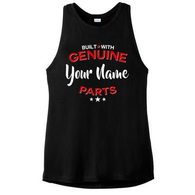 Personalize Built With Genuine Parts Custom Name Ladies PosiCharge Tri-Blend Wicking Tank