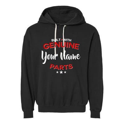 Personalize Built With Genuine Parts Custom Name Garment-Dyed Fleece Hoodie