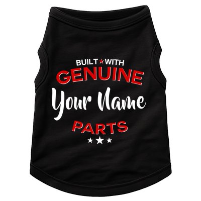 Personalize Built With Genuine Parts Custom Name Doggie Tank