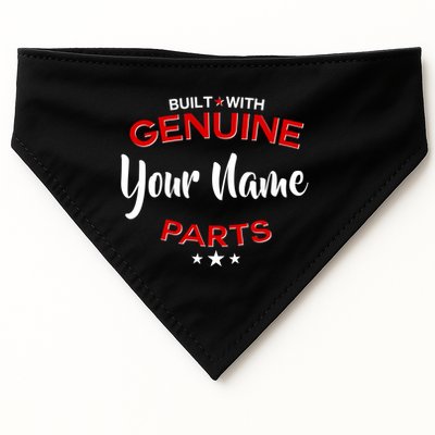 Personalize Built With Genuine Parts Custom Name USA-Made Doggie Bandana