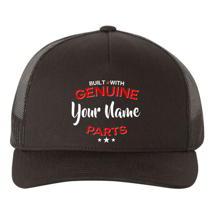 Personalize Built With Genuine Parts Custom Name Yupoong Adult 5-Panel Trucker Hat