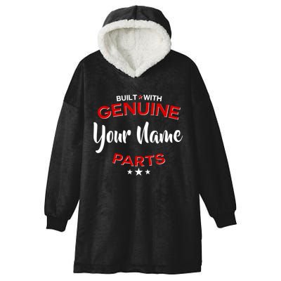 Personalize Built With Genuine Parts Custom Name Hooded Wearable Blanket