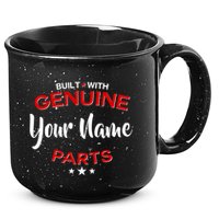 Personalize Built With Genuine Parts Custom Name 15oz Campfire Ceramic Mug