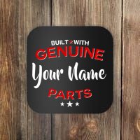 Personalize Built With Genuine Parts Custom Name Coaster