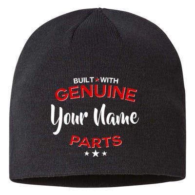 Personalize Built With Genuine Parts Custom Name Sustainable Beanie
