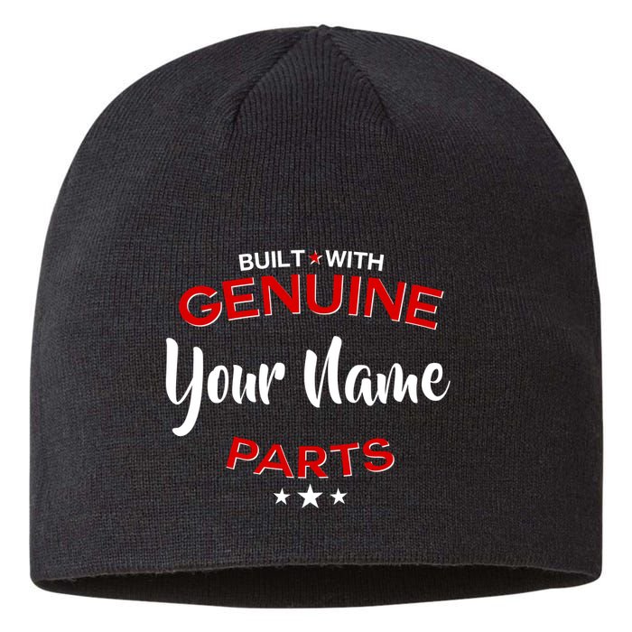 Personalize Built With Genuine Parts Custom Name Sustainable Beanie