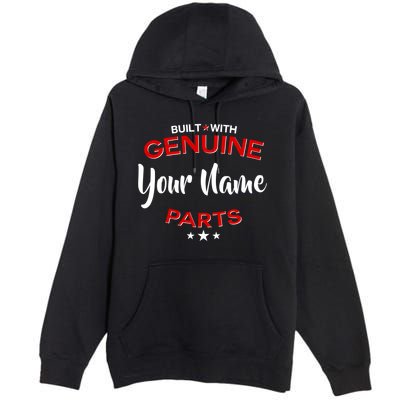 Personalize Built With Genuine Parts Custom Name Premium Pullover Hoodie